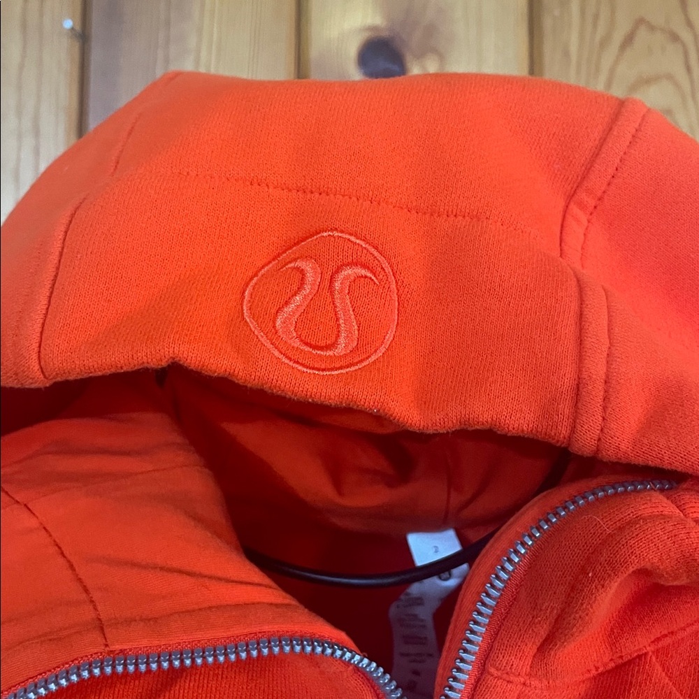 lululemon athletica Jacket Lululemon Scuba Full-Zip Cropped Hoodie Solar Orange - Picture 7 of 14
